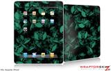 iPad Skin - Skulls Confetti Seafoam Green