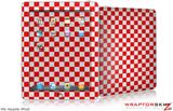 iPad Skin - Checkered Canvas Red and White