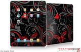 iPad Skin - Twisted Garden Gray and Red