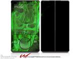 Flaming Fire Skull Green - Decal Style skin fits Zune 80/120GB  (ZUNE SOLD SEPARATELY)