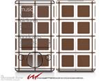 Squared Chocolate Brown - Decal Style skin fits Zune 80/120GB  (ZUNE SOLD SEPARATELY)