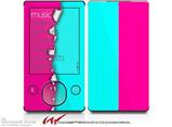 Ripped Colors Hot Pink Neon Teal - Decal Style skin fits Zune 80/120GB  (ZUNE SOLD SEPARATELY)