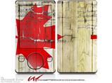 Painted Faded and Cracked Canadian Canada Flag - Decal Style skin fits Zune 80/120GB  (ZUNE SOLD SEPARATELY)
