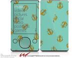 Anchors Away Seafoam Green - Decal Style skin fits Zune 80/120GB  (ZUNE SOLD SEPARATELY)