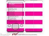 Kearas Psycho Stripes Hot Pink and White - Decal Style skin fits Zune 80/120GB  (ZUNE SOLD SEPARATELY)
