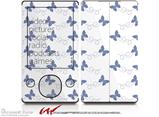 Pastel Butterflies Blue on White - Decal Style skin fits Zune 80/120GB  (ZUNE SOLD SEPARATELY)