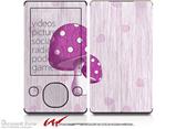 Mushrooms Hot Pink - Decal Style skin fits Zune 80/120GB  (ZUNE SOLD SEPARATELY)