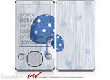 Mushrooms Blue - Decal Style skin fits Zune 80/120GB  (ZUNE SOLD SEPARATELY)