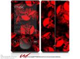 Skulls Confetti Red - Decal Style skin fits Zune 80/120GB  (ZUNE SOLD SEPARATELY)