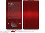 Simulated Brushed Metal Red - Decal Style skin fits Zune 80/120GB  (ZUNE SOLD SEPARATELY)