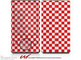 Checkered Canvas Red and White - Decal Style skin fits Zune 80/120GB  (ZUNE SOLD SEPARATELY)
