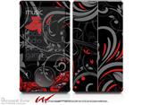 Twisted Garden Gray and Red - Decal Style skin fits Zune 80/120GB  (ZUNE SOLD SEPARATELY)