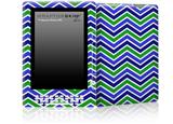 Zig Zag Blue Green - Decal Style Skin for Amazon Kindle DX
