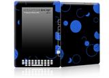 Lots of Dots Blue on Black - Decal Style Skin for Amazon Kindle DX