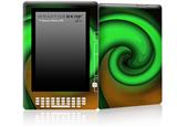 Alecias Swirl 01 Green - Decal Style Skin for Amazon Kindle DX