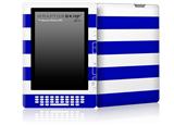 Kearas Psycho Stripes Blue and White - Decal Style Skin for Amazon Kindle DX