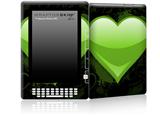 Glass Heart Grunge Green - Decal Style Skin for Amazon Kindle DX