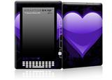 Glass Heart Grunge Purple - Decal Style Skin for Amazon Kindle DX