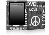 Love and Peace Gray - Decal Style Skin for Amazon Kindle DX
