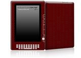 Carbon Fiber Red - Decal Style Skin for Amazon Kindle DX