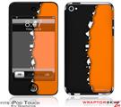 iPod Touch 4G Skin Ripped Colors Black Orange