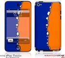iPod Touch 4G Skin Ripped Colors Blue Orange