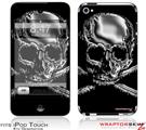 iPod Touch 4G Skin - Chrome Skull on Black