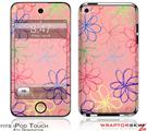 iPod Touch 4G Skin - Kearas Flowers on Pink