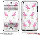 iPod Touch 4G Skin - Flamingos on White