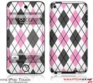 iPod Touch 4G Skin - Argyle Pink and Gray