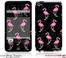iPod Touch 4G Skin - Flamingos on Black