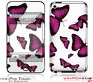 iPod Touch 4G Skin - Butterflies Purple
