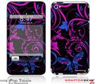 iPod Touch 4G Skin - Twisted Garden Hot Pink and Blue