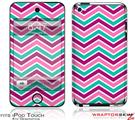 iPod Touch 4G Skin Zig Zag Teal Pink Purple