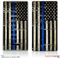 Zune HD Skin Painted Faded Cracked Blue Line Stripe USA American Flag
