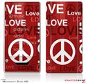 Zune HD Skin Love and Peace Red