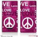 Zune HD Skin Love and Peace Hot Pink