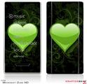 Zune HD Skin Glass Heart Grunge Green