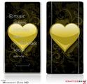 Zune HD Skin Glass Heart Grunge Yellow