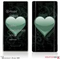 Zune HD Skin Glass Heart Grunge Seafoam Green