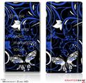 Zune HD Skin Twisted Garden Blue and White