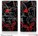 Zune HD Skin Twisted Garden Gray and Red