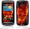 LG Vortex Skin Flaming Fire Skull Orange