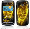LG Vortex Skin Flaming Fire Skull Yellow