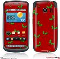 LG Vortex Skin Christmas Holly Leaves on Red