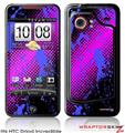 HTC Droid Incredible Skin Halftone Splatter Blue Hot Pink