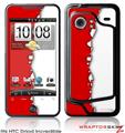 HTC Droid Incredible Skin Ripped Colors Red White