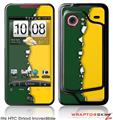 HTC Droid Incredible Skin Ripped Colors Green Yellow