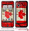 HTC Droid Incredible Skin Painted Faded and Cracked Canadian Canada Flag