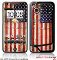 HTC Droid Incredible Skin Painted Faded and Cracked USA American Flag